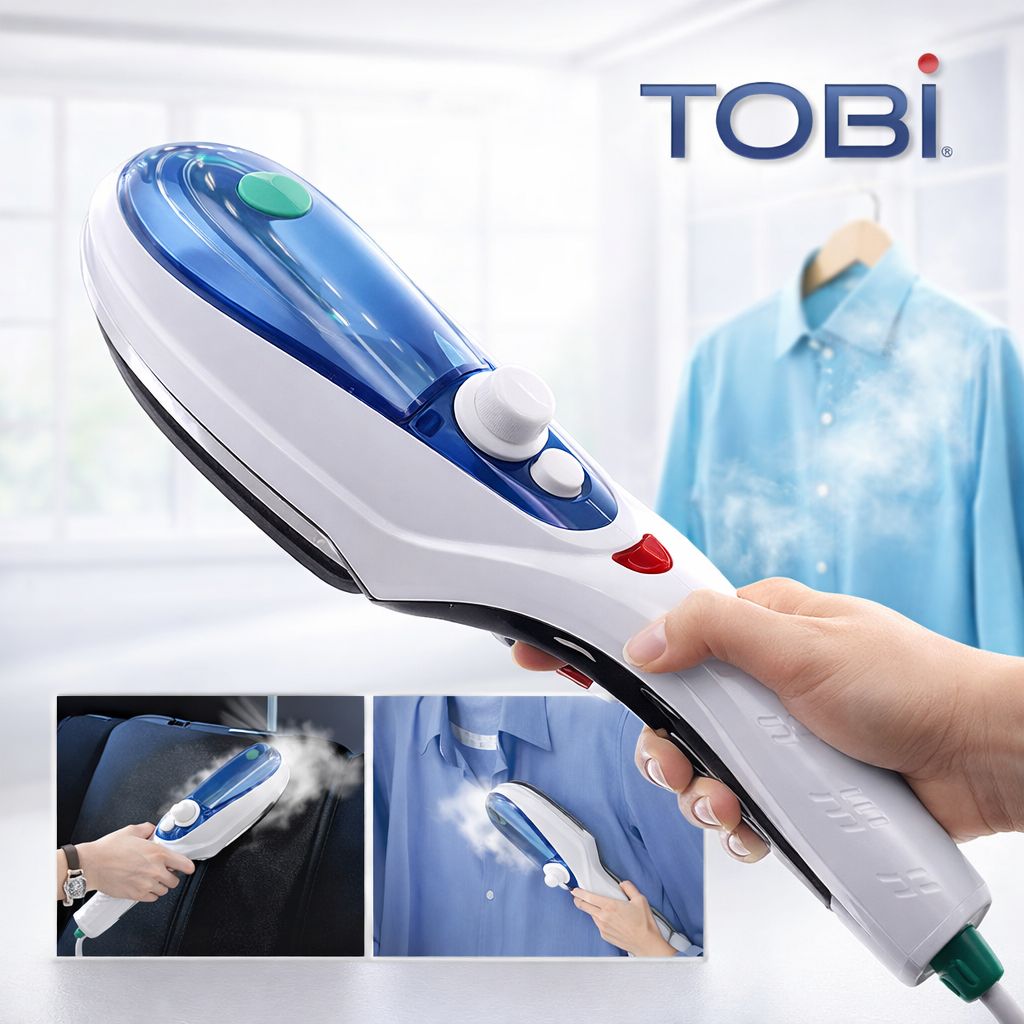 Plancha a Vapor Portátil 110 V. Desinfecta y Elimina Arrugas en Minutos